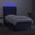 Vidaxl Box spring postelja z vzmetnico LED modra 90x200 cm blago
