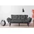 Atelier del Sofa Trosed na razvlačenje Nitta 185x85x70cm Sivi