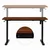 ModernHome električni radni sto 140 × 60 cm, podesiva visina 72–118 cm, tamni hrast