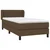 Vidaxl Box spring postelja z vzmetnico temno rjava 90x200 cm blago