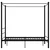 Okvir za krevet s nadstrešnicom crni metalni 140 x 200 cm