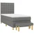 Vidaxl Box spring postelja z vzmetnico temno siva 80x200 cm blago