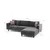 Atelier del Sofa Ugaona garnitura Kale Linen 258x83x181cm Antracit