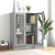 Den Vitrina siva sonoma 82,5x30,5x115 cm konstruiran les