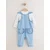 Next Komplet moder denim/oranžna/bela