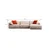 Atelier del Sofa Ugaona garnitura Flamingo, 335x170 cm, Krem