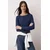 Trendyol Milla ženska bluza Twoaw25Bz00062, Siva Melanž-Plava