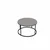 Hanah Home Royal klub sto O 75 cm, crna / travertin