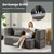 Homestar Sofa postelja za 2 osebi 203x95x75 cm siva