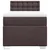 Vidaxl Box spring postelja z vzmetnico temno rjava 100x200 cm blago