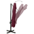 Konzolni vrtni suncobran s dvostrukim vrhom 300 x 300 cm bordo