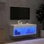 TV ormarić s LED svjetlima bijeli 80x30x30 cm