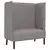 Sofa s visokim naslonom 101cm Sivo-smeđa tkanina