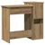 Radni stol s policama boja hrasta artisan 84x40x78 cm drveni