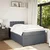 Vidaxl Box spring postelja z vzmetnico temno siv 120x190 cm žamet