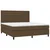 Vidaxl Box spring postelja z vzmetnico temno rjava 180x200 cm blago