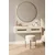 Hanah Home komoda Rany 120, 120 cm, bela / travertin / srebrna