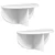 Polica na zidu Zidne 2 pcs Visoki sjaj bijela 38 x 19 x 19 cm