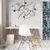 WallXpert metalni zidni ukras 5266, mapa sveta sa ružom kompasa, 98 x 75 cm, crni
