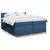 Vidaxl Box spring postelja z vzmetnico modra 200x200 cm blago
