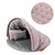 Mačja postelja BOX Mink 50x50x34 cm PINK žamet