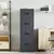 Kabinet za datoteke s ladicama 2 pcs Antracit 44 x 50 x 139 cm