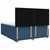 vidaXL Postelja boxspring z vzmetnico Modra 140 x 200 cm Blago