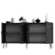 Hanah Home Konzola Line KB150, 150x75x35 cm, Antracit-zlatne boje