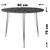 Hanah home Trpezarijski sto Sandalf 90x75x90cm Beli