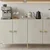 Hanah Home komoda Squarel 150, 150 cm, bela / travertin