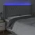 LED uzglavlje svjetlosivo 203 x 16 x 118/128 cm od tkanine