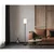 Globo 15977S - Podna lampa ROWENA 1xE27/60W/230V crna/bela
