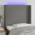 Vidaxl LED posteljno vzglavje črno 103x16x118/128 cm blago