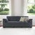 Vidaxl Trosed Temno siv 220x77x82 cm Žamet