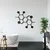 WallXpert metalni zidni ukras 5214, strukturna formula molekula sa dva indolna prstena, 60 x 50 cm, crni