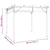 Pergola s pomičnim krovom smeđe-siva 3 x 3 m čelična 180 g/m2