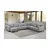 Kristal 3+Corner+3 v2 - Light Grey Light Grey Corner Sofa-Bed