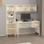 Hanah Home radni sto sa policom Ruby Desk + Shelf + Bookcase Set, Moonstone / orah