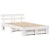 Krevetna konstrukcija Bijelo 120 x 200 cm Čvrsto borovo drvo