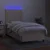 Vidaxl Box spring postelja z vzmetnico LED krem 80x200 cm blago