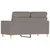 Vidaxl Dvosed taupe 120 cm blago