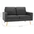 2-dijelni set sofa od tkanine tamnosivi