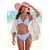 VIVANCE Bikini hlačke modra/bela