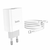 ZIDNI PUNJAČ ZA MOBITEL I TABLET HOCO C80A NETWORK CHARGER PD20W/QC3.0 + TYPE-C CABLE WHITE