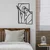 Wallxpert Zidna dekoracija Woman 2 M, 50x38cm, Crna