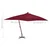 Konzolni vrtni suncobran s drvenim stupom 400 x 300 cm bordo