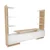 Hanah Home TV Komoda Ava, 183,6x140x31,7 cm, Belo-Hrast