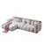 Atelier del Sofa Ugaona garnitura na razvlačenje N-Line Left, 265 x 185 x 95 cm, Bela