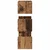 Set zidnih polica 3 pcs Staro drvo 40x16x14cm Konstruirano drvo
