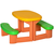 HOMCOM Outsunny piknik miza za dva otroka 3-6 let, komplet z mizo in dvema klopema, igralna miza za vrt in notranjost, 95cmx73cmx46cm, (20755489)